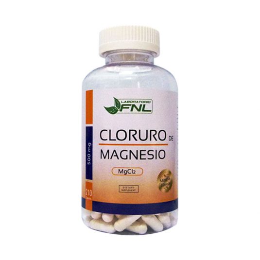 Cloruro de Magnesio 500mg, 60 capsulas, Marca FNL